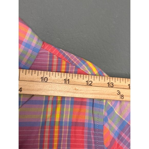 Crewcuts Boys 8 SS Plaid Button Down Collared Dress Shirt - Picture 4 of 8